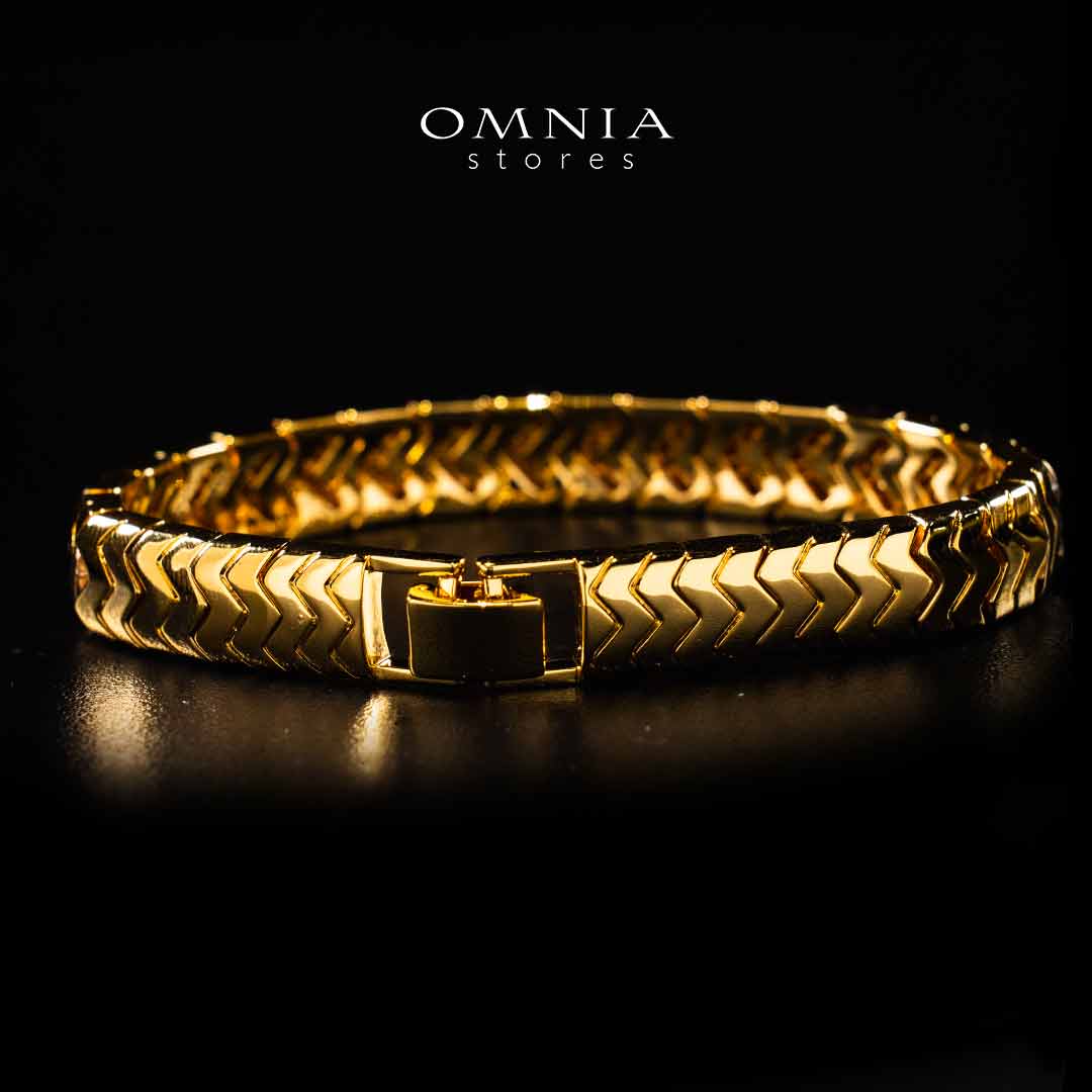 Omnia Fadheela Gold Bracelet In High Quality Copper Metal - OMNIASTORES UAE