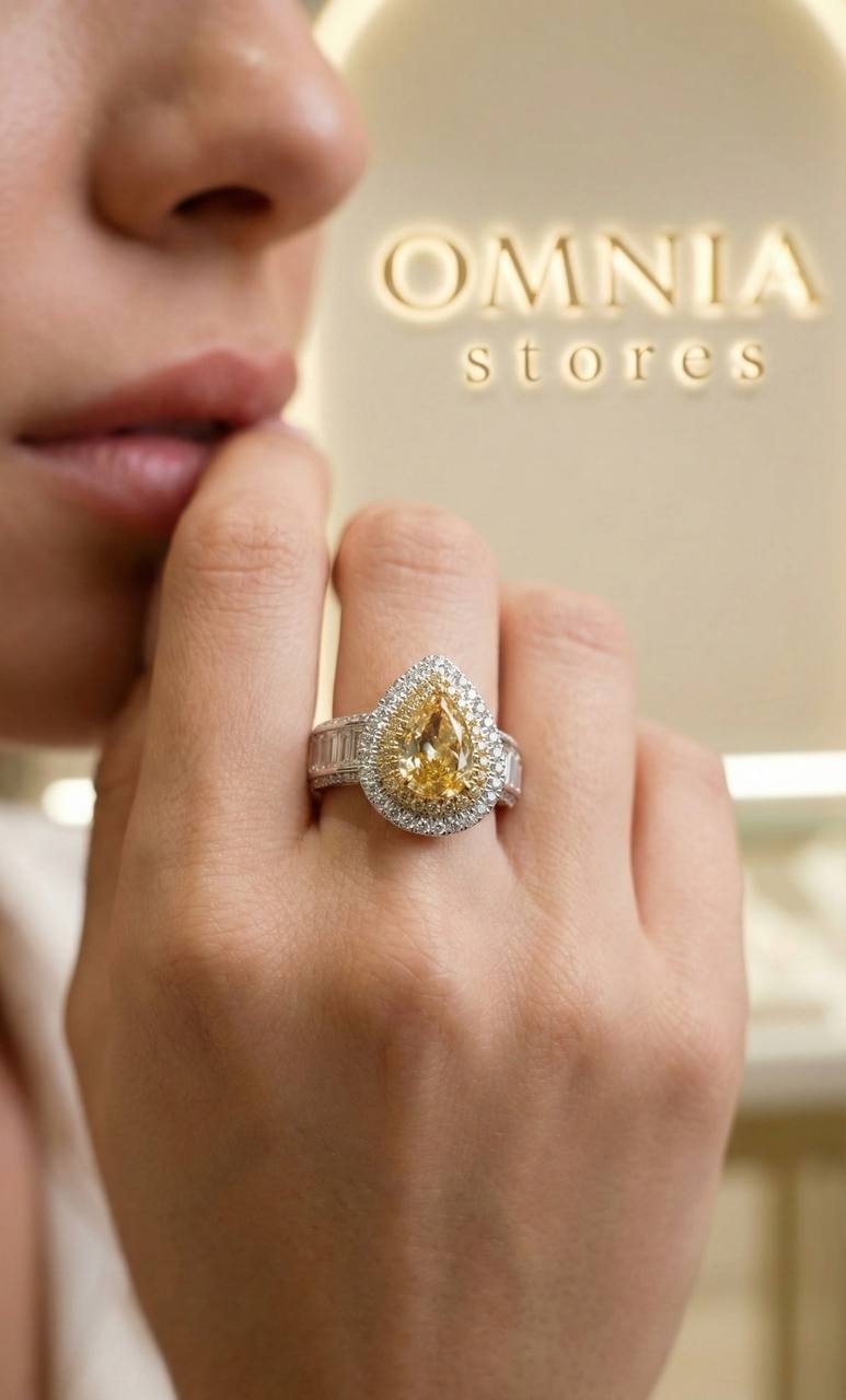 Omnia Anood Ring 2.00 Carat in 925 Silver High Quality Simulated Diamonds - OMNIASTORES KSA