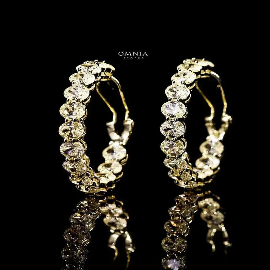 Omnia Selita Earrings 92.5 Silver In High Quality Simulated diamonds - OMNIASTORES UAE