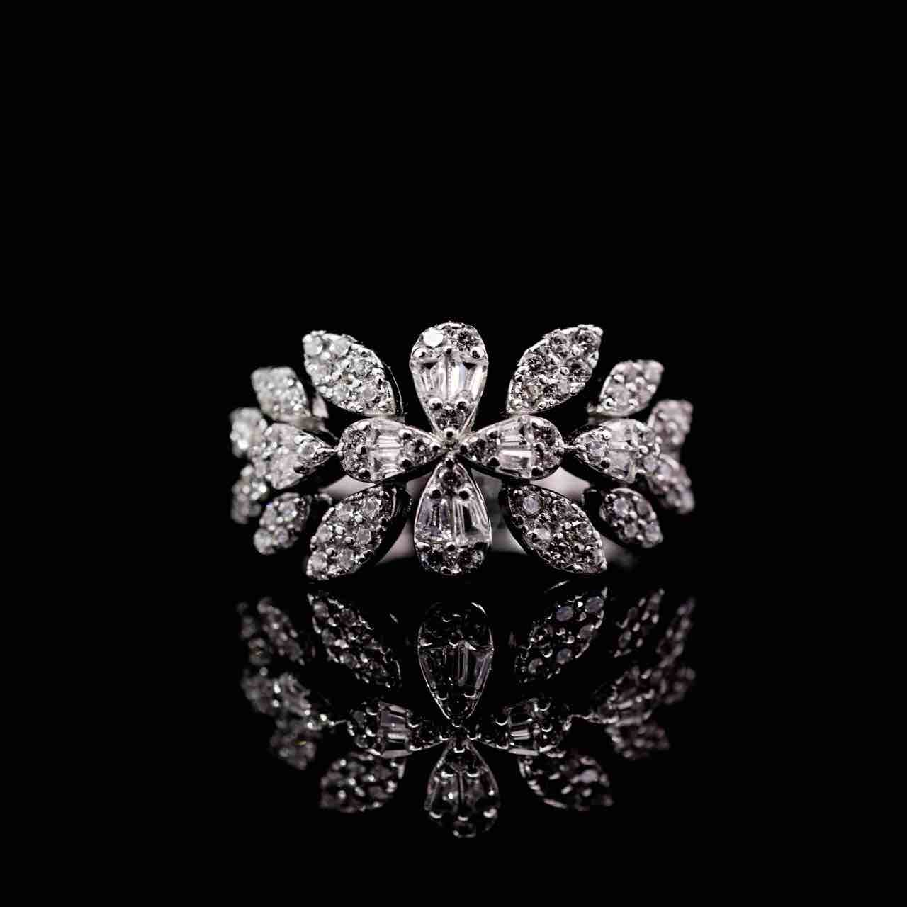 Omnia Fawziya White Bridal Full Set in 925 Silver High Quality Simulated Diamonds