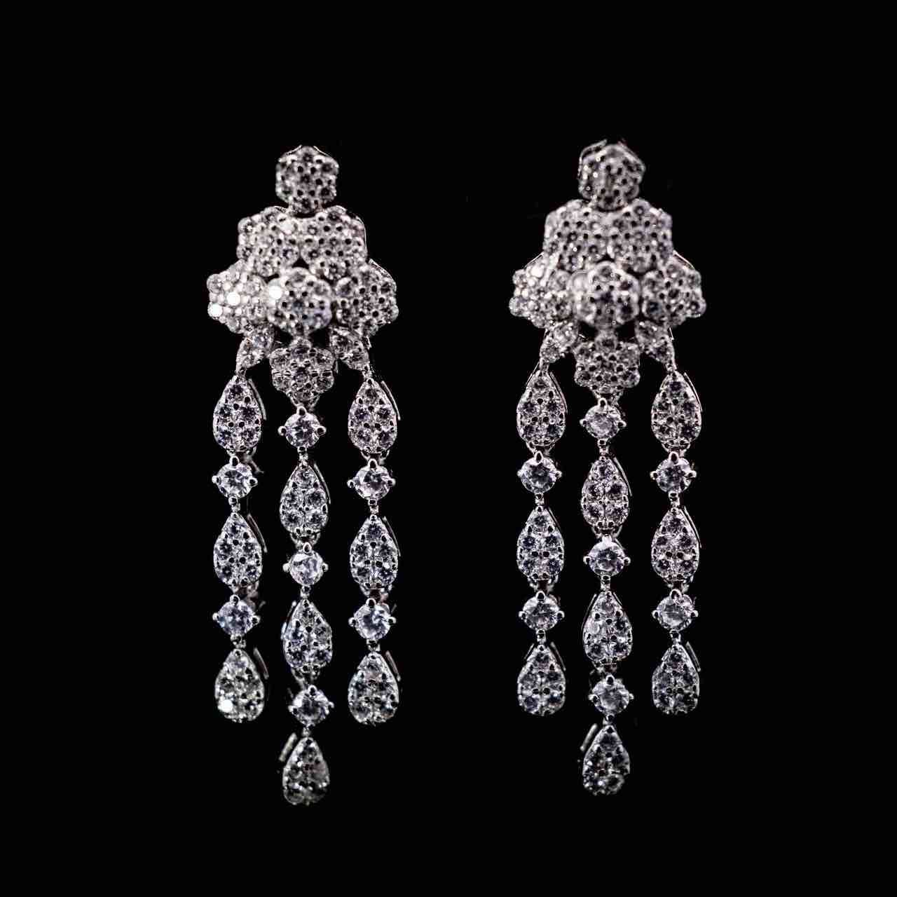 Omnia Khairiya White Bridal Full Set in 925 Silver High Quality Simulated Diamonds - OMNIASTORES UAE