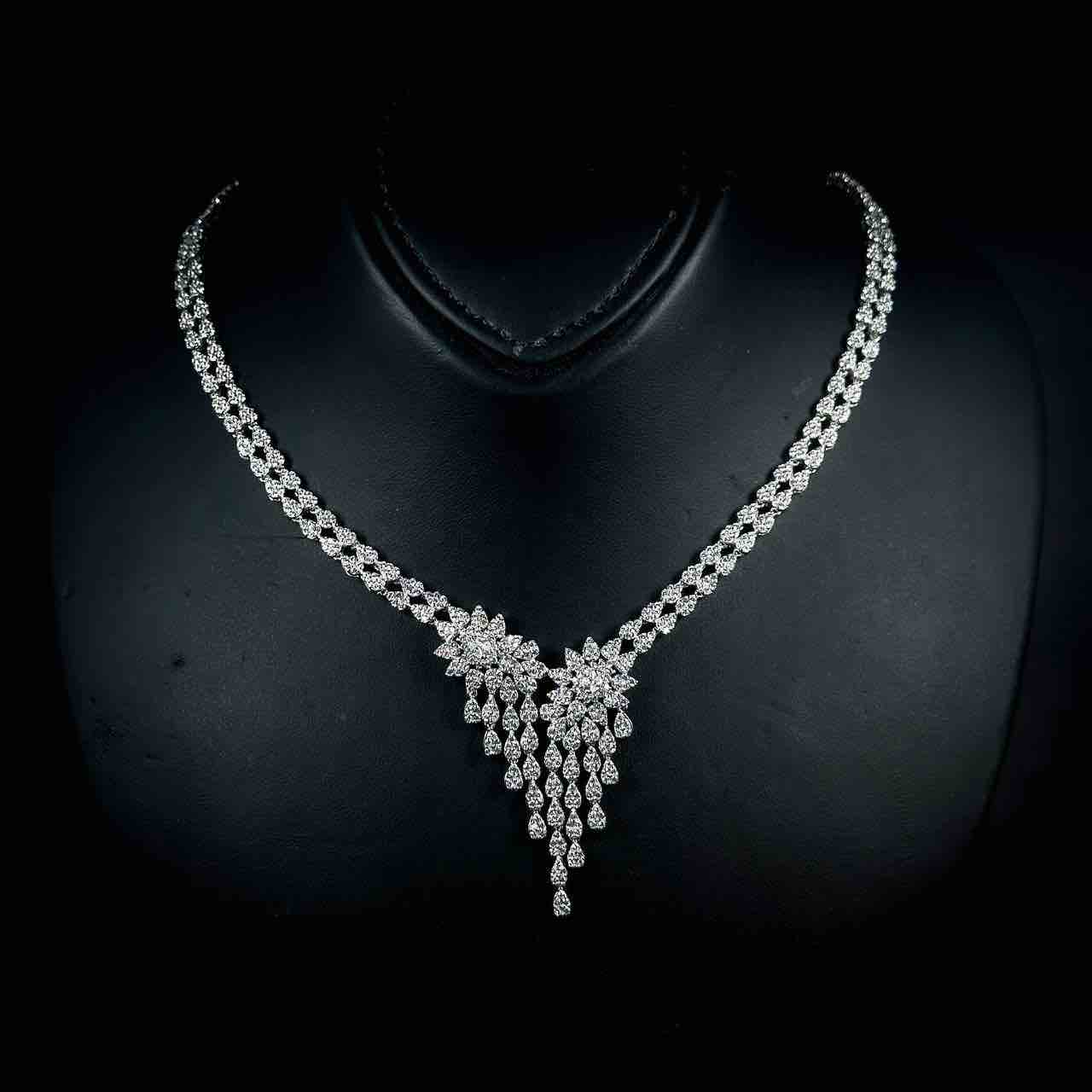 Omnia Nuha White Bridal Full Set in 925 Silver High Quality Simulated Diamonds - OMNIASTORES UAE