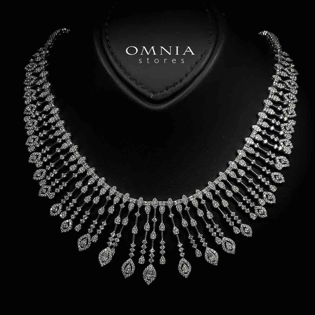 Omnia Nuzha White Bridal Full Set in 925 Silver High Quality Simulated Diamonds - OMNIASTORES UAE