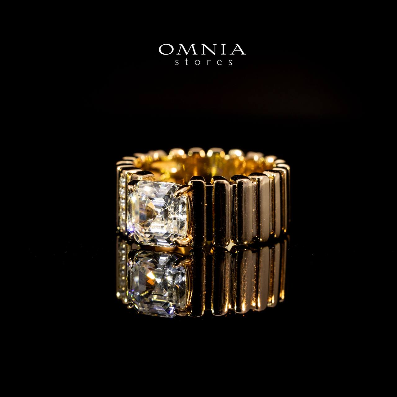 Omnia Abida White Gold Ring In 925 Silver High Quality Certified Lab Crafted Cushion Cut Stones 4.8Ct - OMNIASTORES UAE