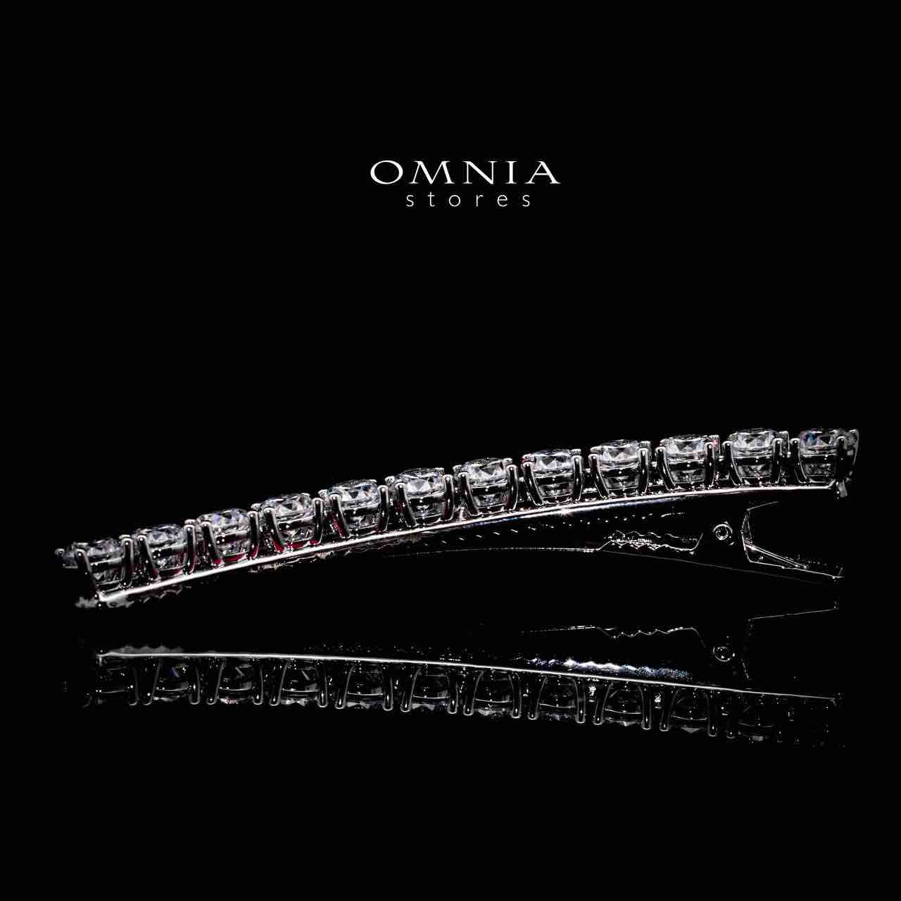 Omnia Saja White Hair Clip In 925 Silver High Quality Lab Crafted Stones - OMNIASTORES UAE