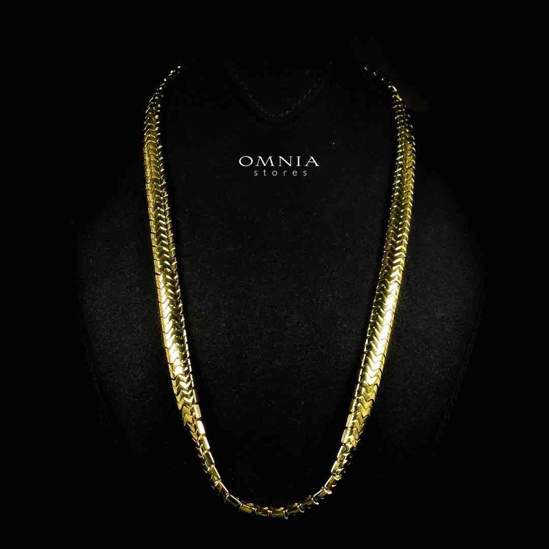 Omnia Afifa Golden Necklace in High-Quality Brass Plated - OMNIASTORES UAE