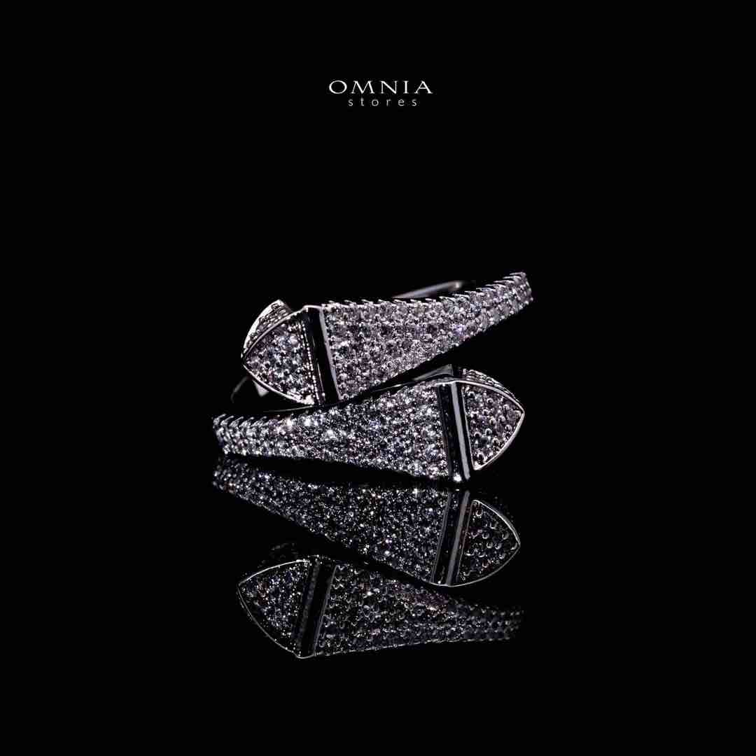 Omnia Daliya Luxury White Bracelet & RIng Set in High Quality Zircon Stone Rhodium Plated - OMNIASTORES UAE
