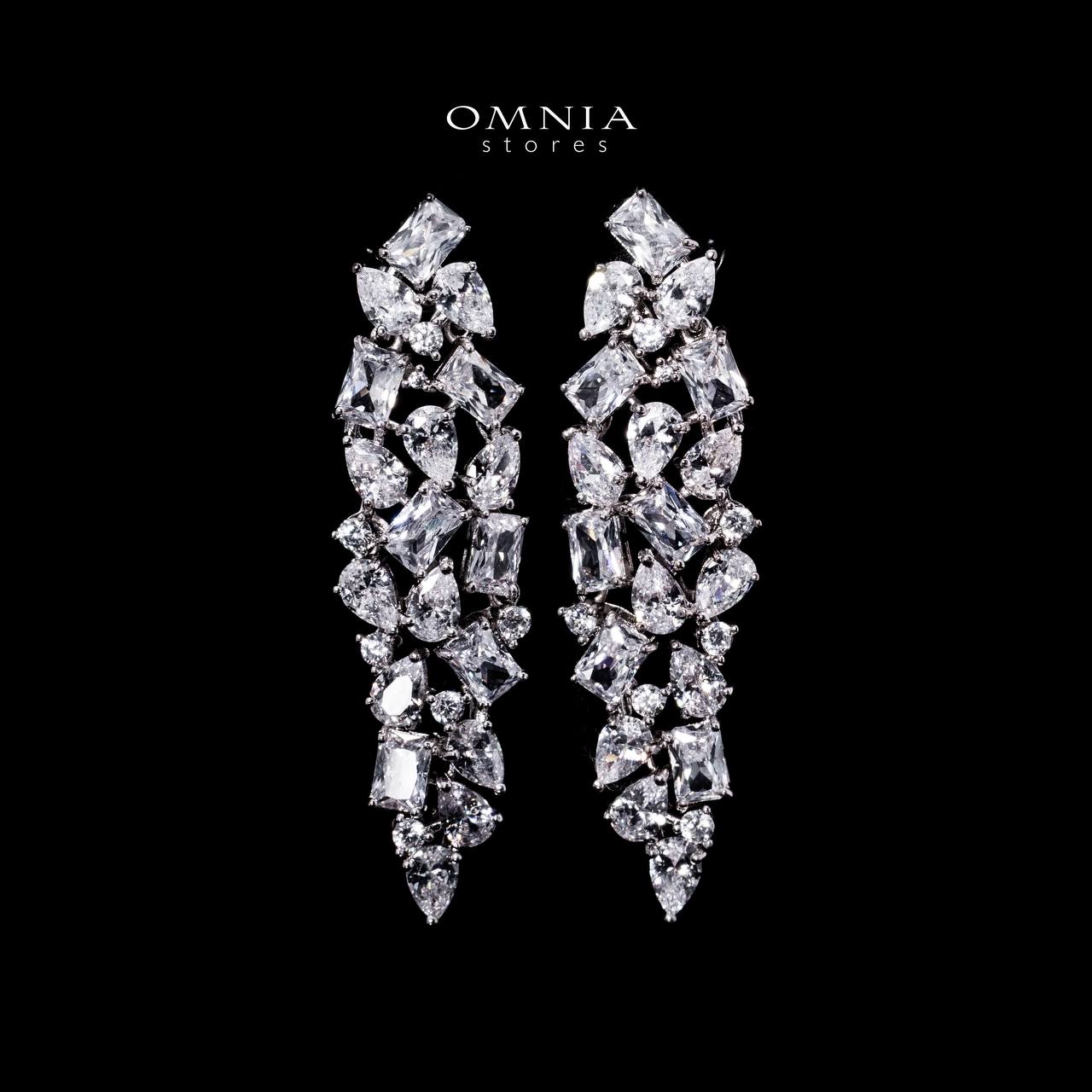 Omnia Anastasia White Luxury Bridal Full Set in High Quality Zircon Stone in Rhodium Plated - OMNIASTORES UAE