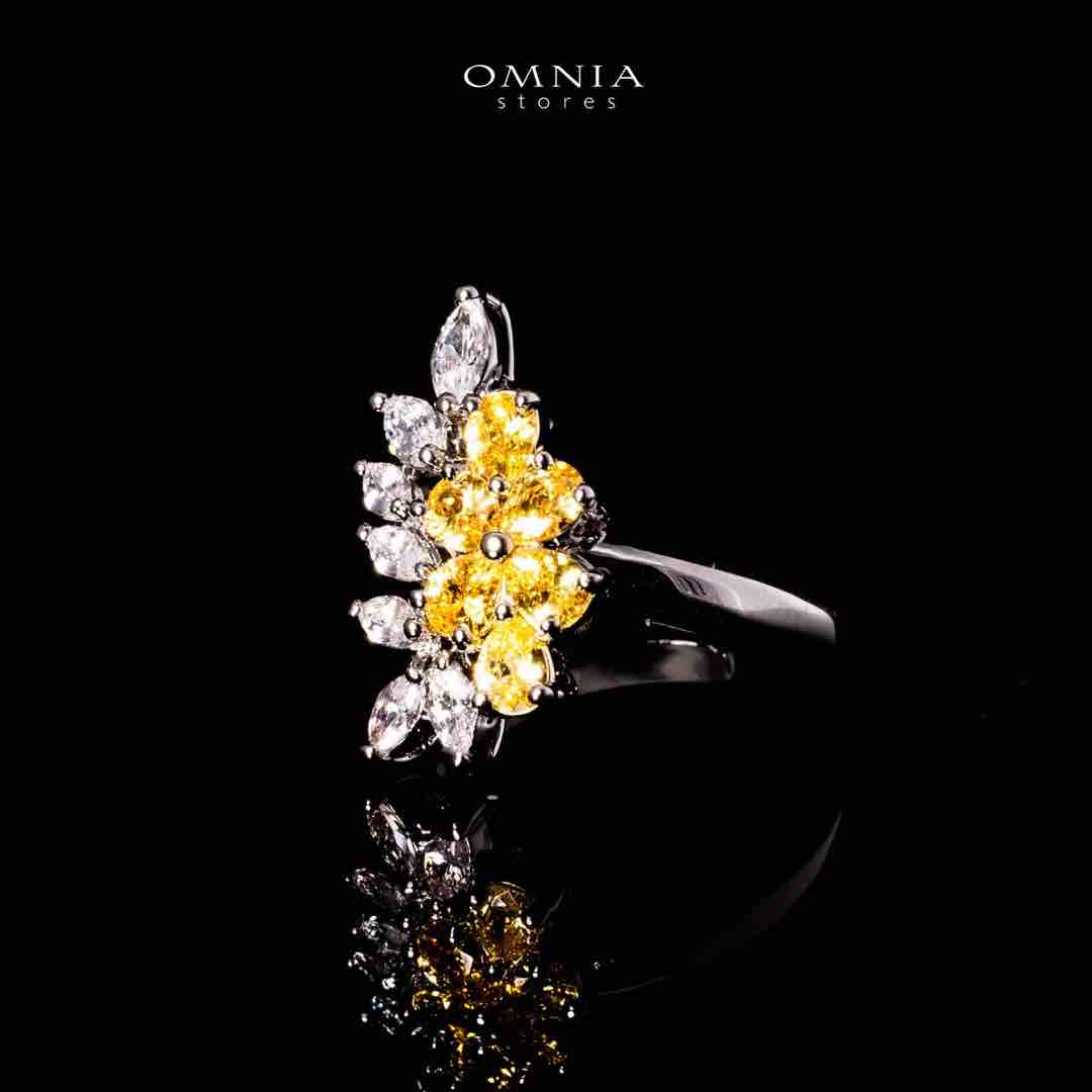 Omnia Nourah Yellow Luxury Bridal Full Set in High Quality Zircon Stone in Rhodium Plated - OMNIASTORES UAE