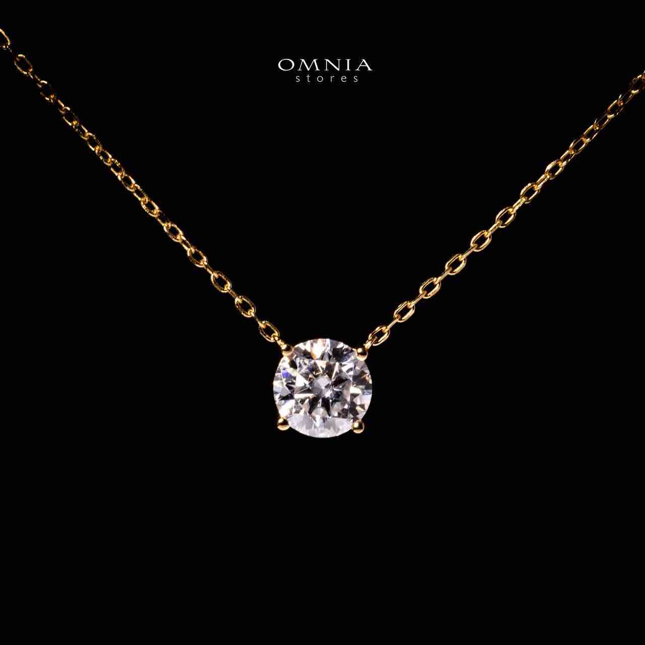 Emira Gold White Moissanite Stone PEndant Necklace With GRA Certified High Quality in 925 Silver 6.5mm 1Ct - OMNIASTORES KSA