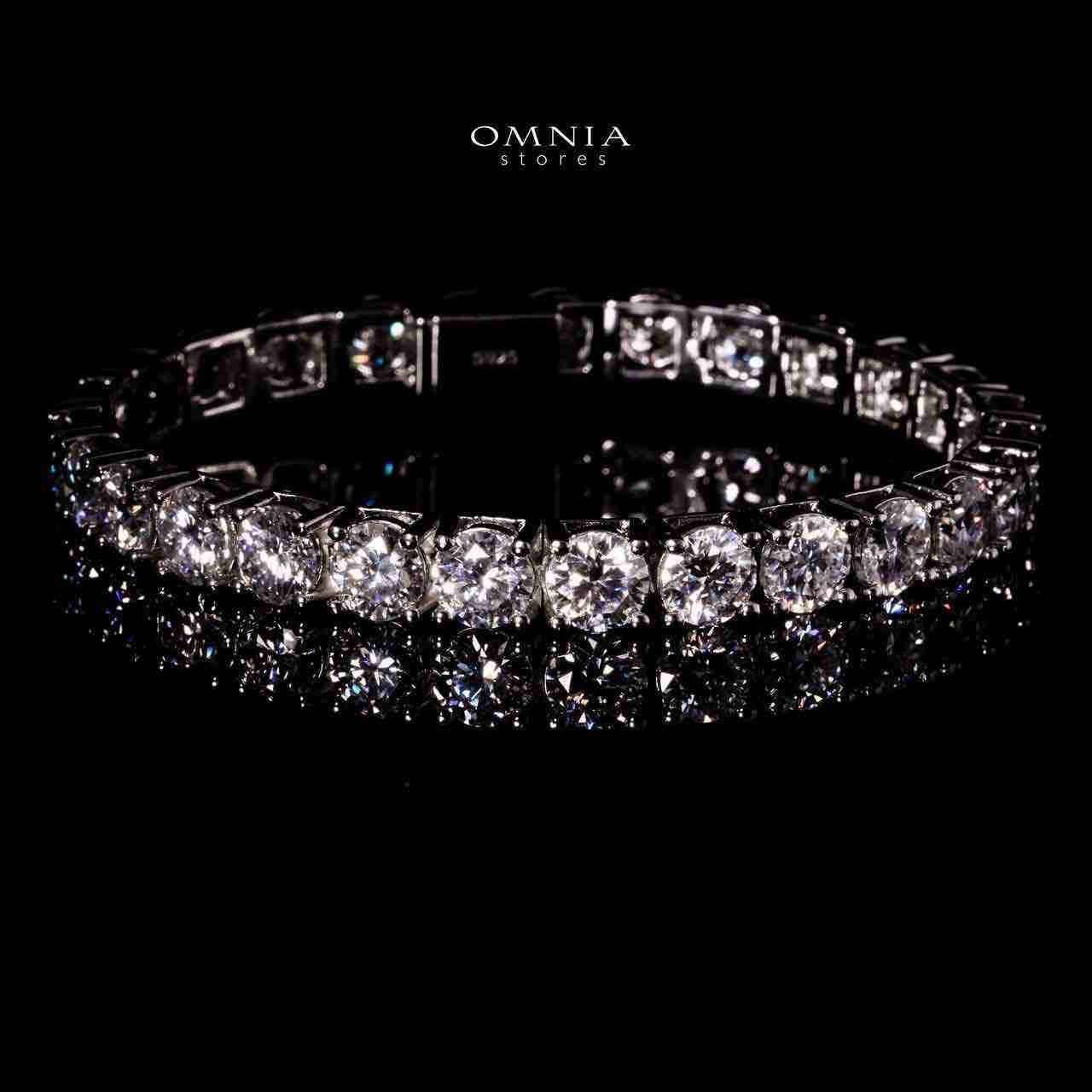 Omnia Mayada Tennis Bracelet 925 Silver in GRA Certifited High Quality White Moissanite Stone 6.5mm