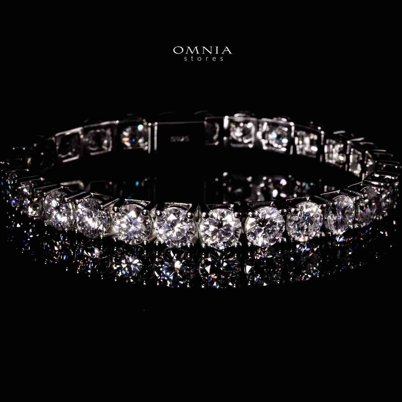 Omnia Mayada Tennis Bracelet 925 Silver in GRA Certifited High Quality White Moissanite Stone 6.5mm