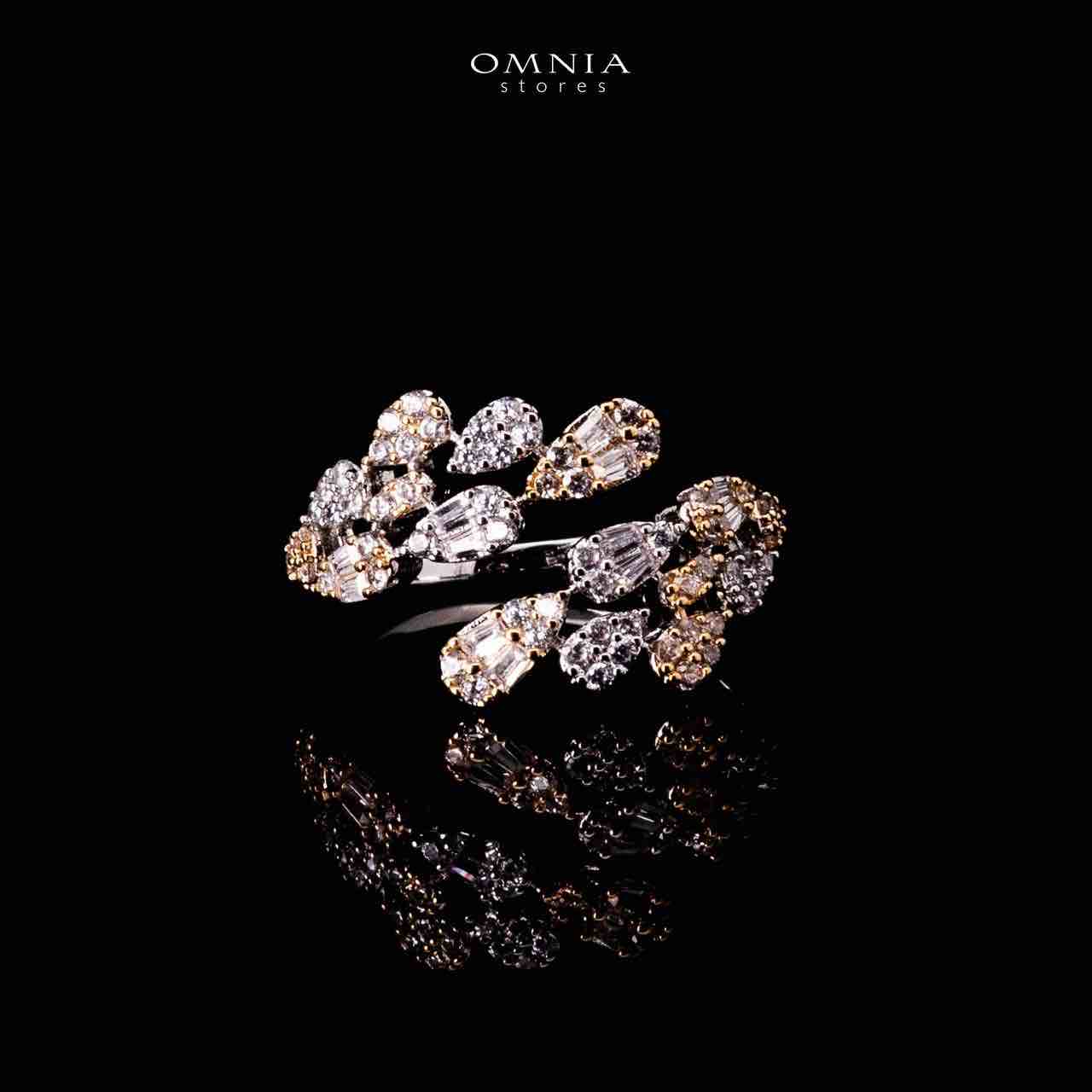 Omnia Nasiha Luxury Bridal Gold and White Full Set in High Quality Zircon Stone Rhodium Plated