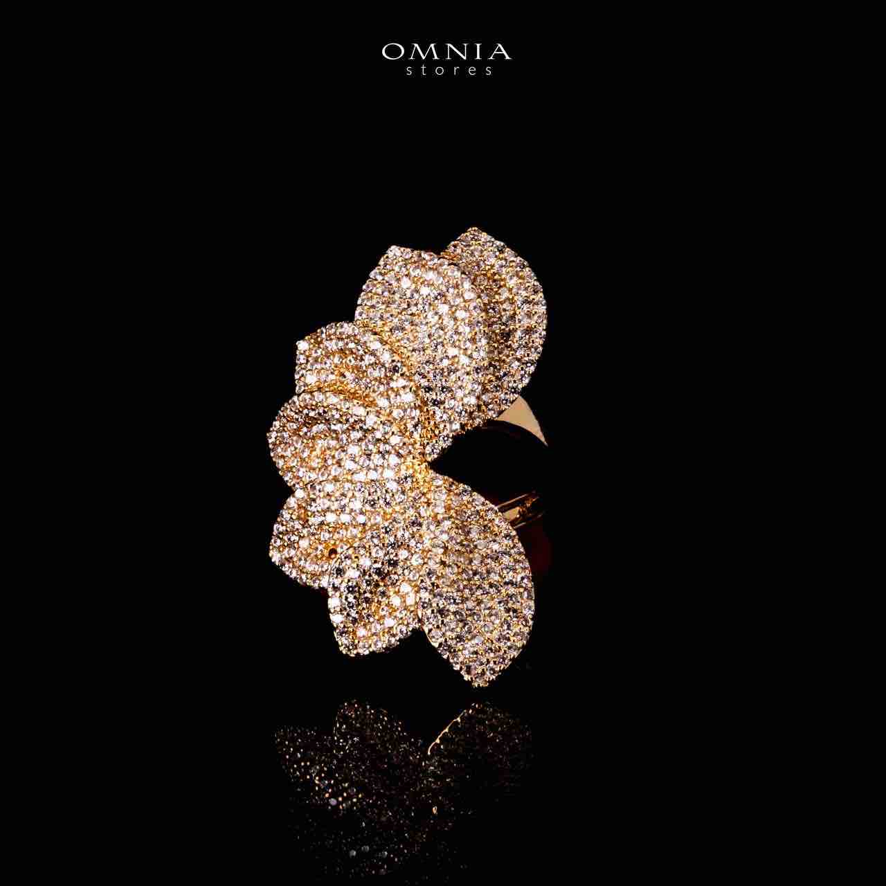 Omnia Alaia Luxury Gold Bridal Full Set in High Quality Zircon Stone Rhodium Plated - OMNIASTORES KSA