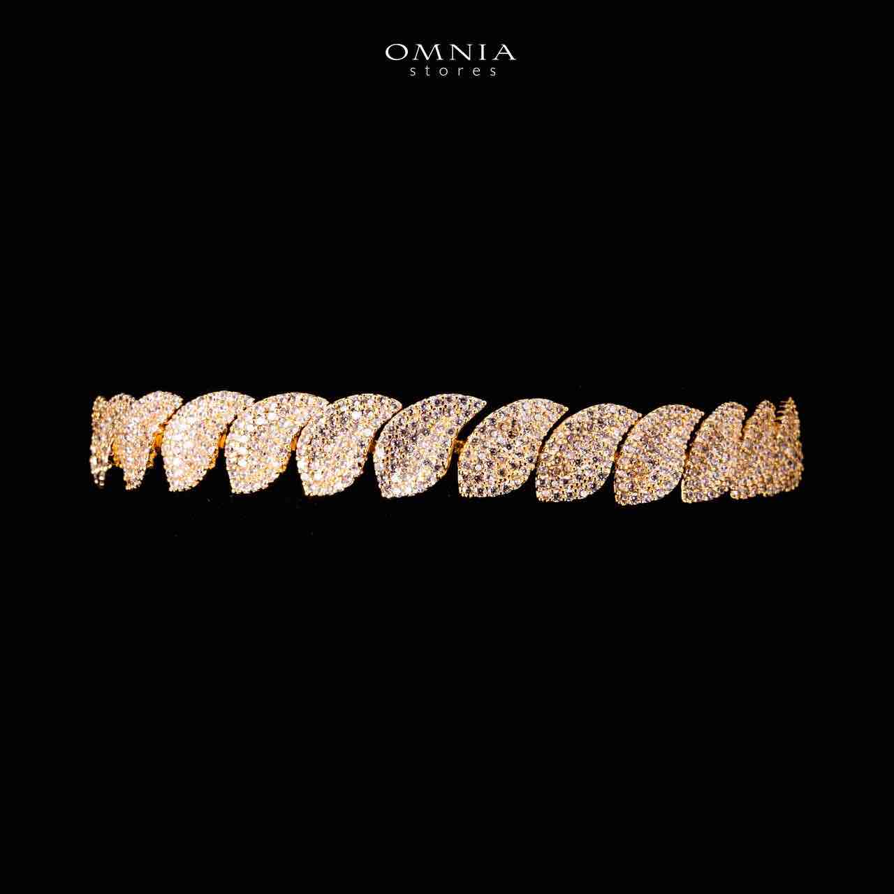 Omnia Alaia Luxury Gold Bridal Full Set in High Quality Zircon Stone Rhodium Plated - OMNIASTORES KSA