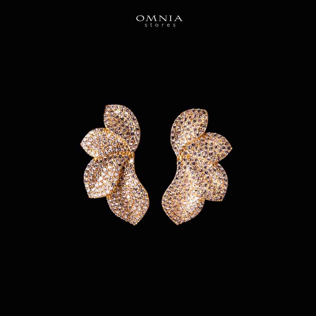 Omnia Alaia Luxury Gold Bridal Full Set in High Quality Zircon Stone Rhodium Plated - OMNIASTORES KSA
