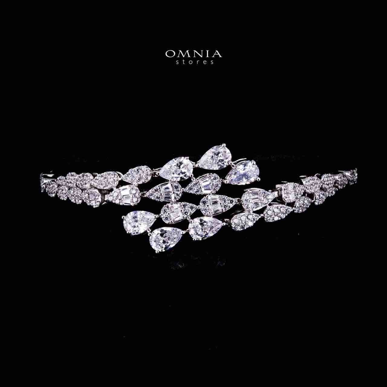 Omnia Senna Luxury Bridal White Full Set in High Quality Zircon Stone Rhodium Plated - OMNIASTORES KSA