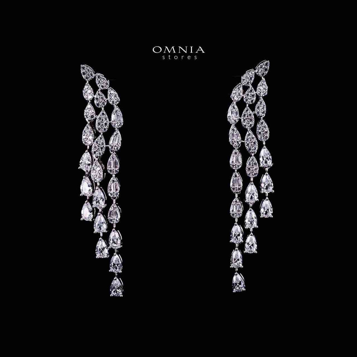 Omnia Senna Luxury Bridal White Full Set in High Quality Zircon Stone Premium Rhodium Plated - OMNIASTORES UAE