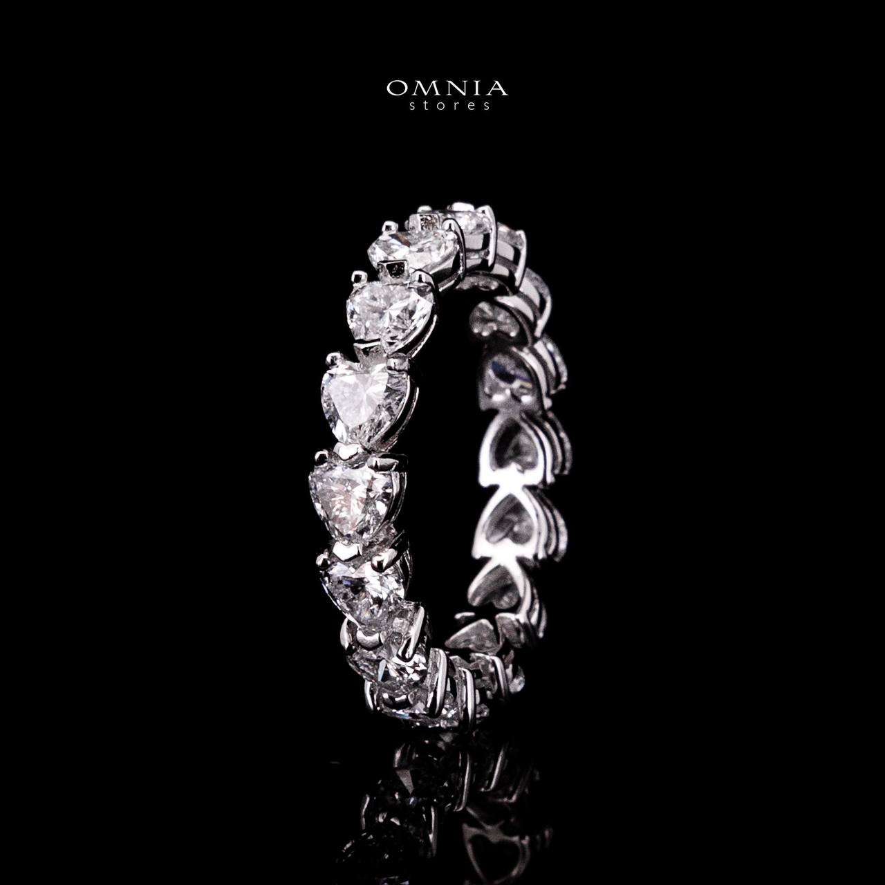 Saba Heart White Moissanite Stone Ring With GRA Certified High Quality in 925 Silver 4x4mm - OMNIASTORES KSA