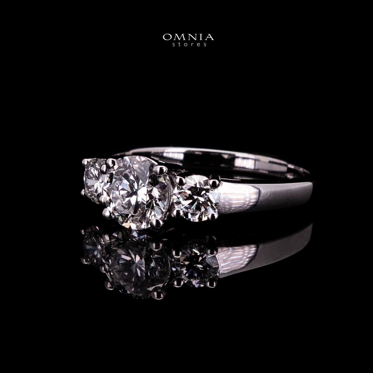 Samiah Lab Grown With IGI Certifited Round Brilliant D VS1 White Ring High Quality 925 Silver 1.00ct