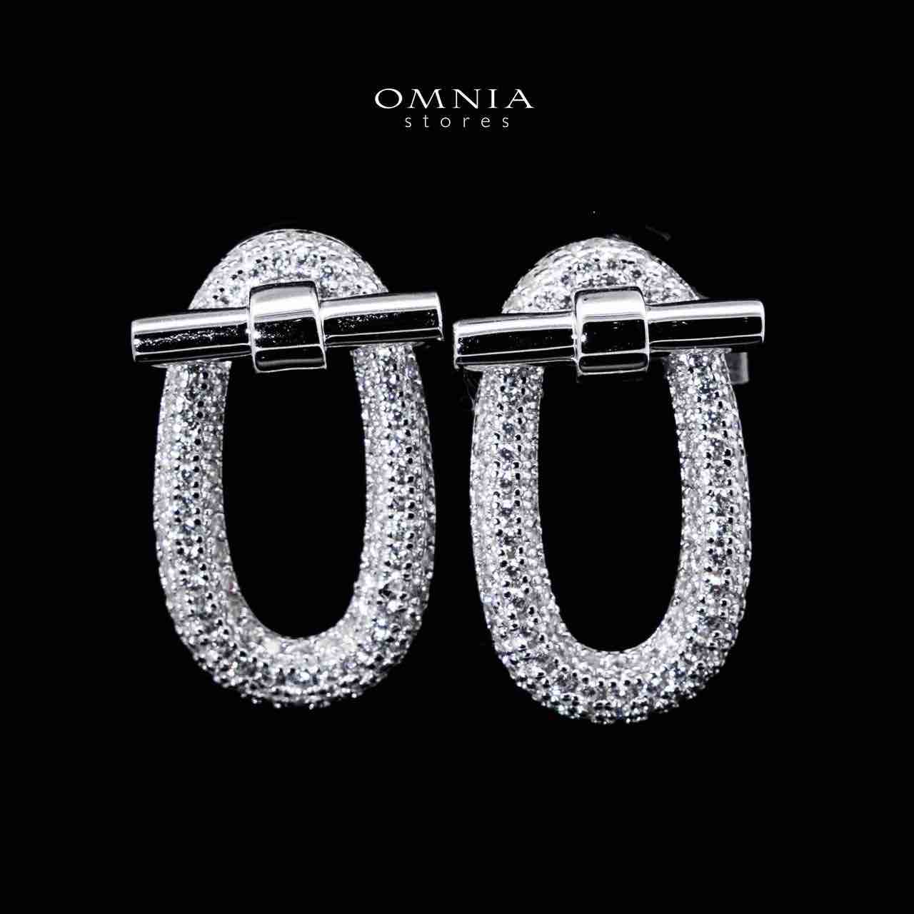 Omnia Najwa White Earrings With High Quality Certified Lab Crafted Stones In 925 Silver - OMNIASTORES KSA