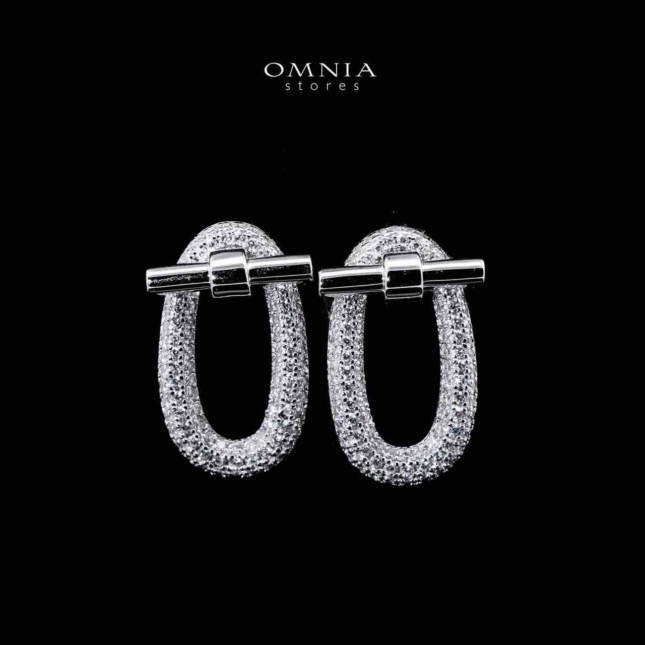 Omnia Najwa White Earrings With High Quality Certified Lab Crafted Stones In 925 Silver - OMNIASTORES KSA