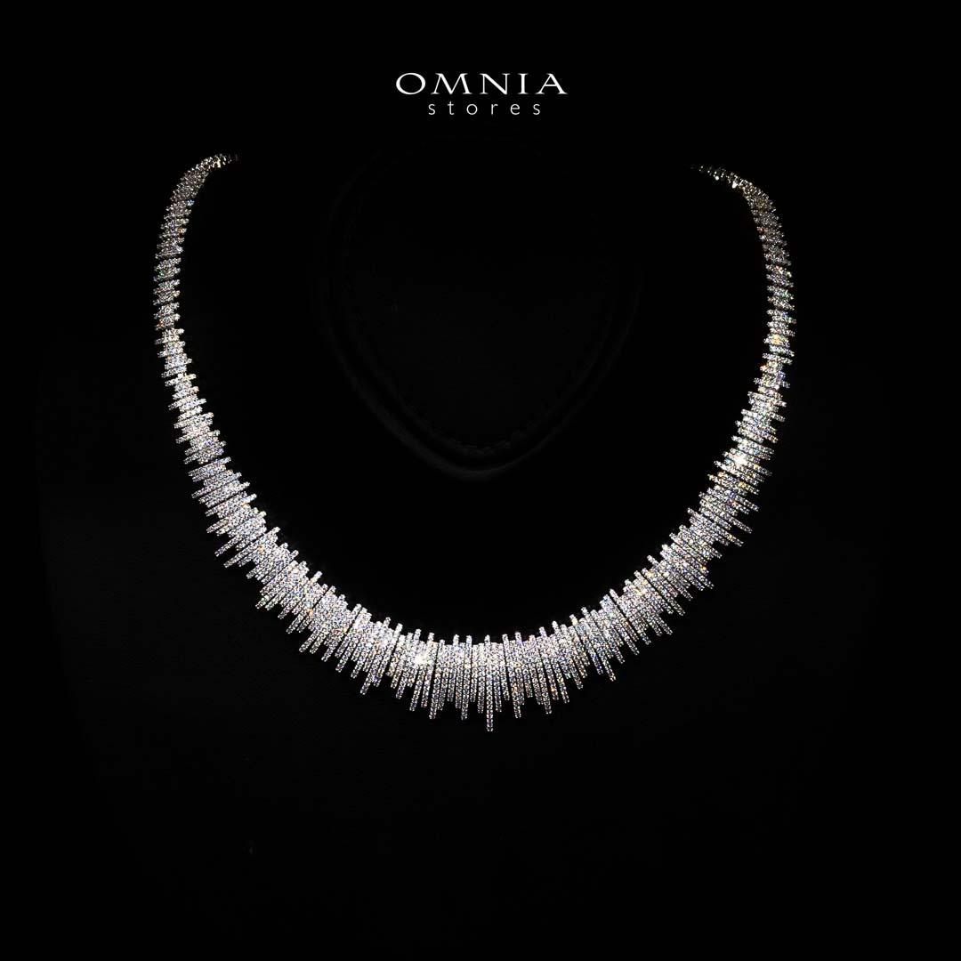 Omnia Melissa White Luxury Bridal Full Set in High Quality Zircon Stone Premium Rhodium Plated - OMNIASTORES UAE
