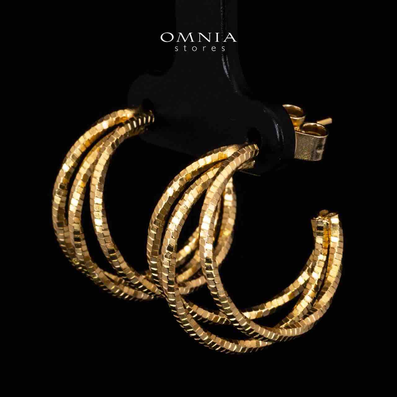 Omnia Zulay Gold Earrings In 925 High Quality Silver - OMNIASTORES KSA