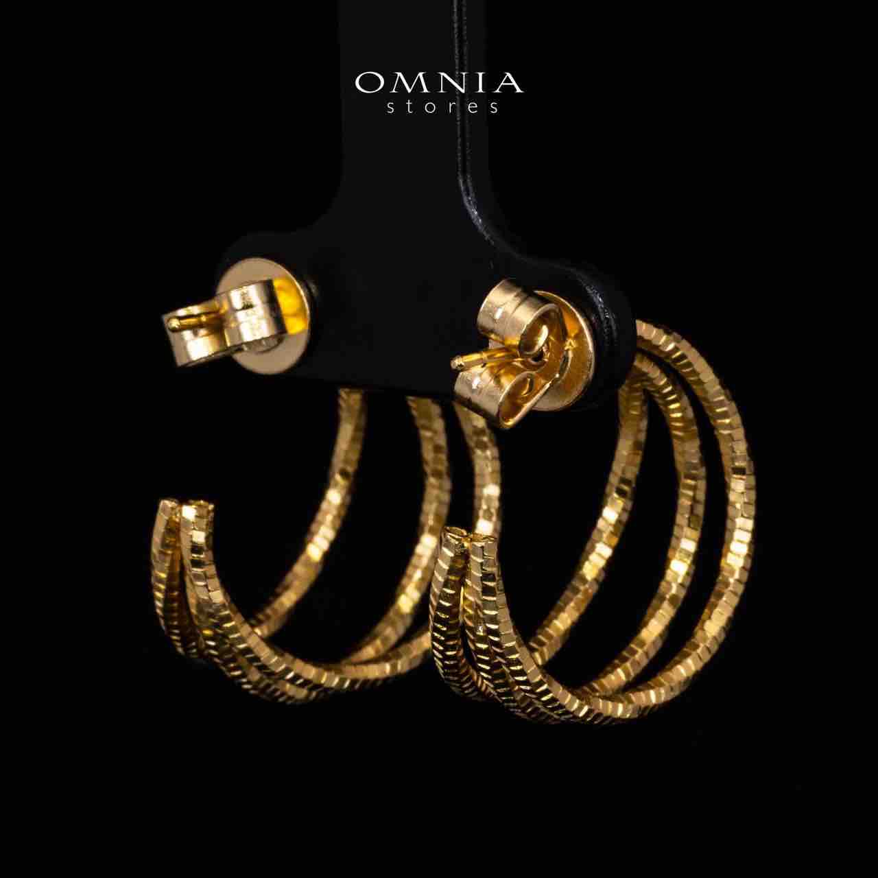 Omnia Zulay Gold Earrings In 925 High Quality Silver - OMNIASTORES KSA