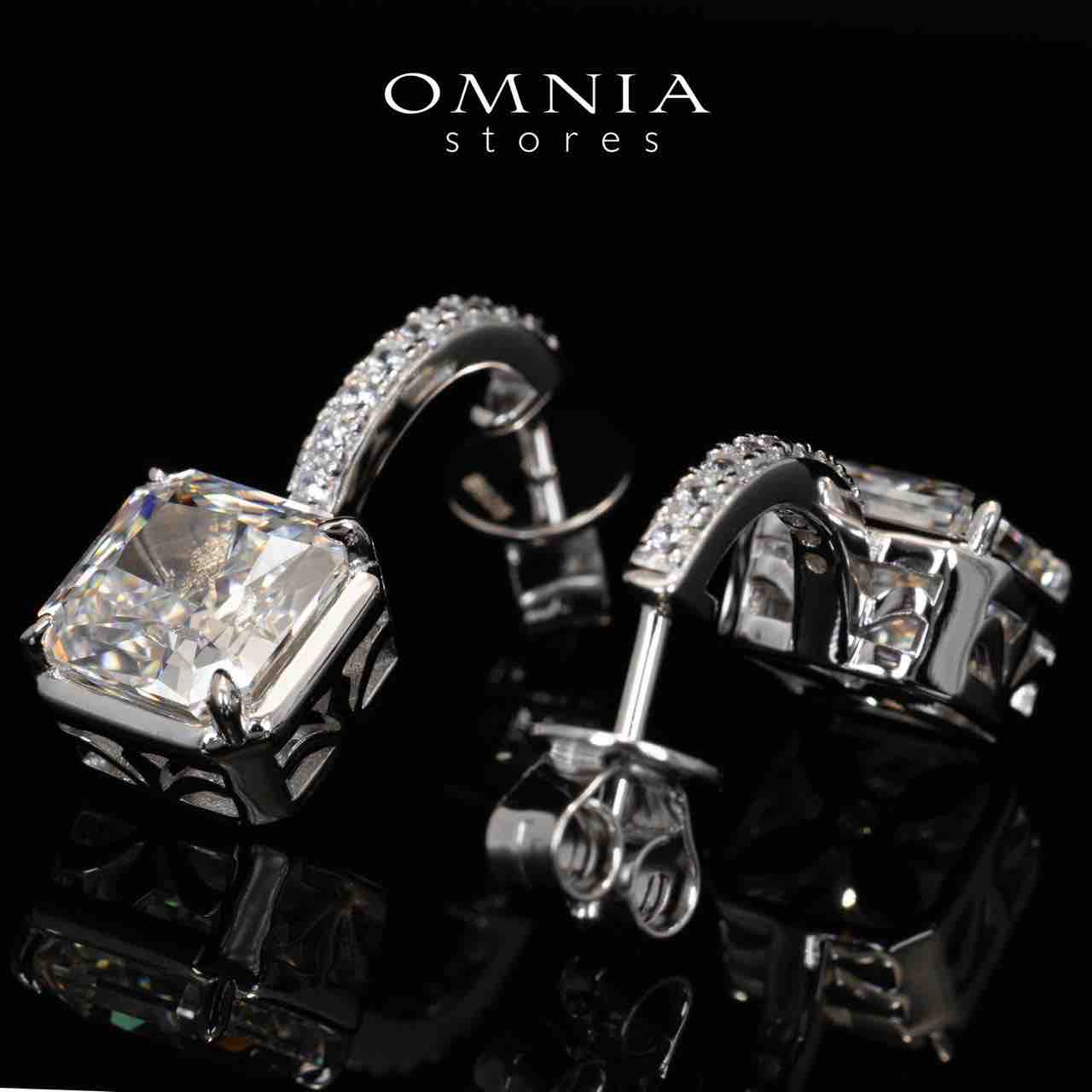 Omnia Tahila White Drop Earrings With Certified High Quality Lab Crafted Stones In 925 Silver 10.0ct - OMNIASTORES KSA