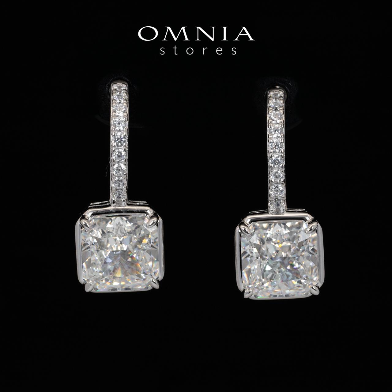 Omnia Tahila White Drop Earrings With Certified High Quality Lab Crafted Stones In 925 Silver 10.0ct - OMNIASTORES KSA