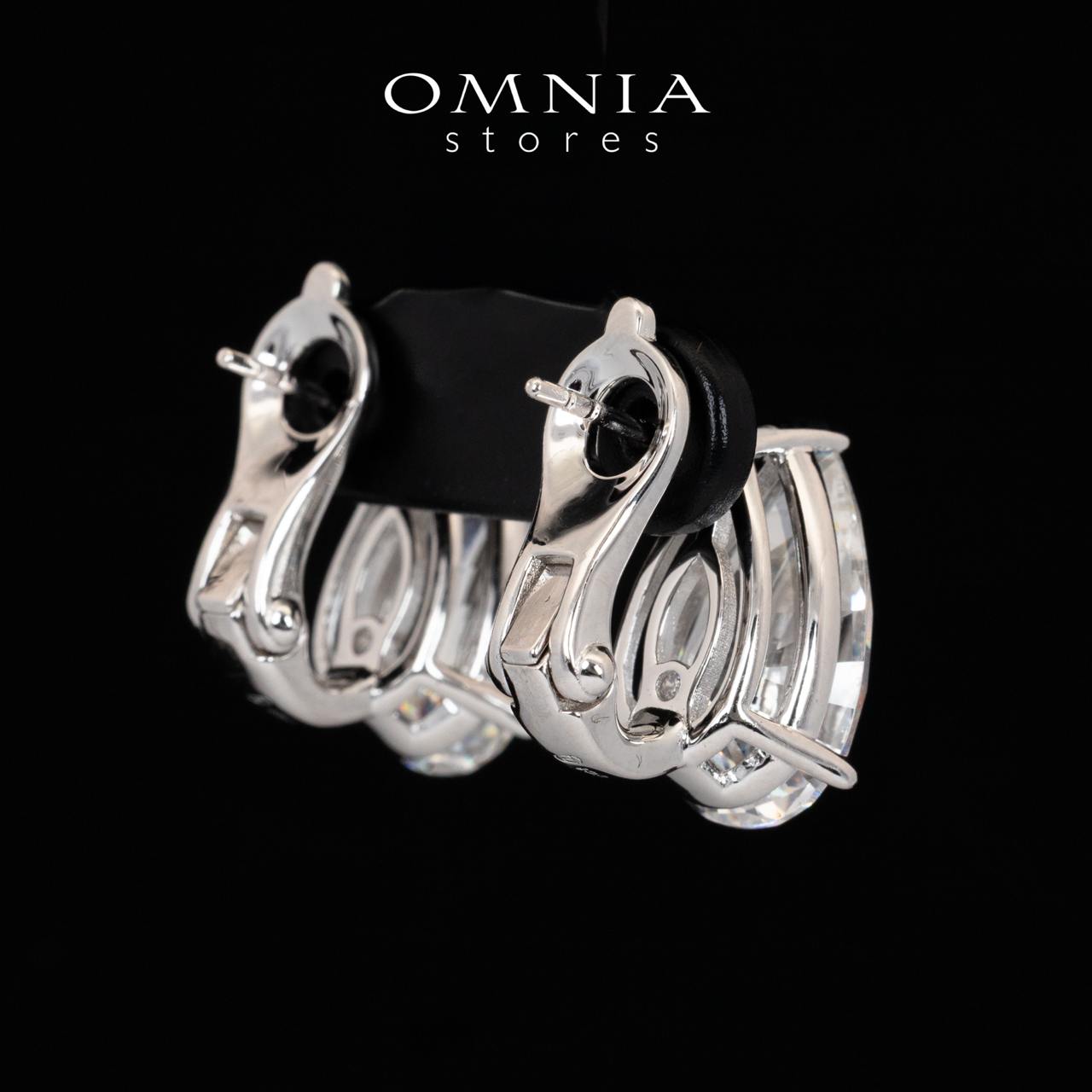 Omnia Amya White Pear Cut Clip Earrings With High Quality Certified Lab Crafted Stones In 925 Silver 6ct - OMNIASTORES KSA
