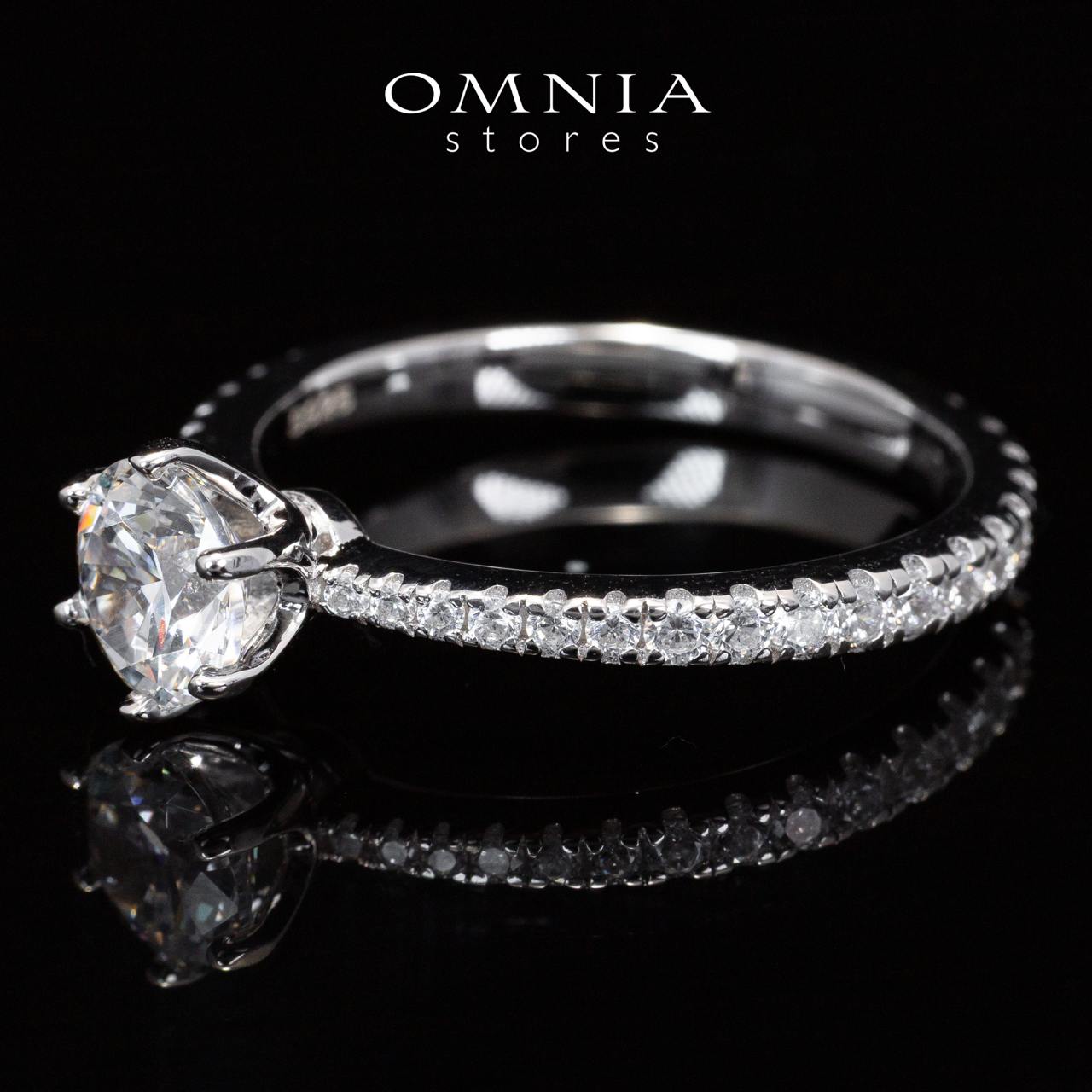Omnia Naia White High Quality Certified Lab Crafted Ring In 925 Silver 1ct - OMNIASTORES KSA