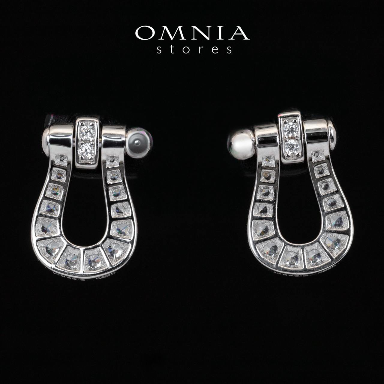 Omnia Kiyah White Earrings With High Quality Certified Lab Crafted In 925 Silver