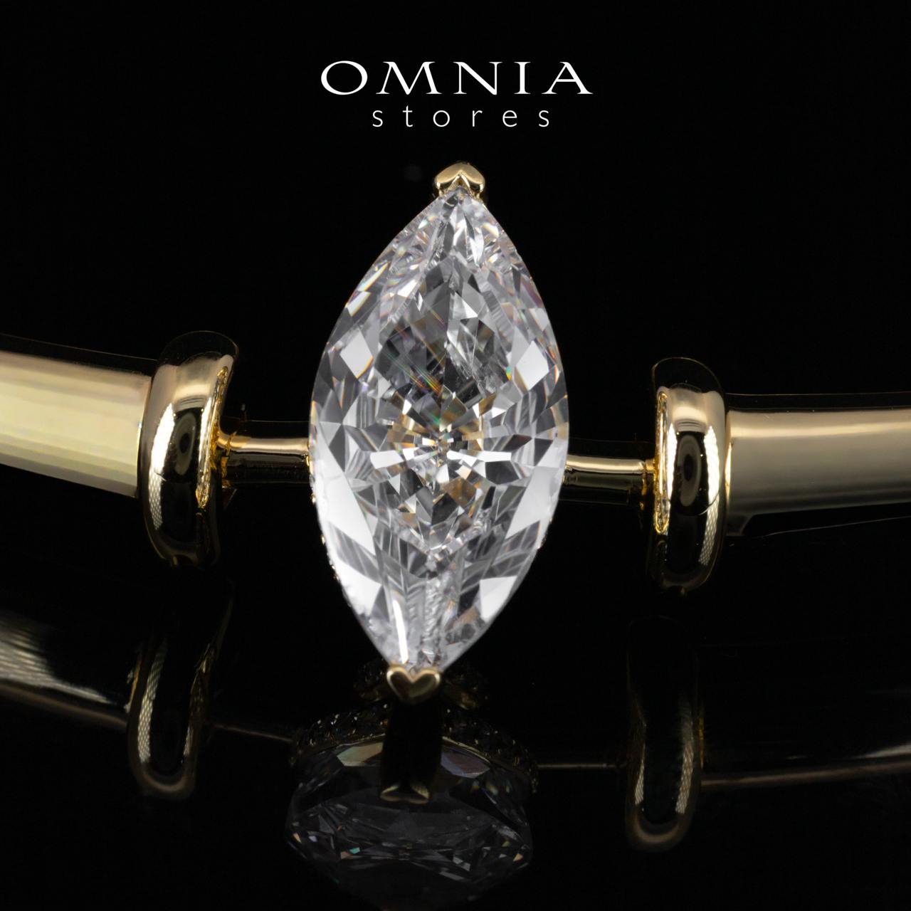 Omnia Amyah Gold Choker Necklace With High Quality Certified Lab Crafted Stones In 925 Silver