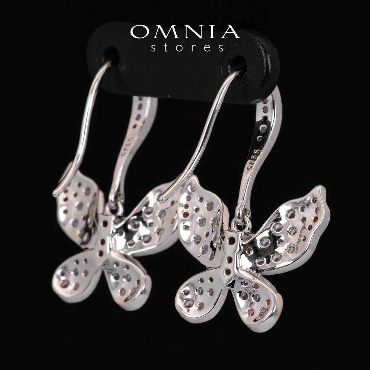 Omnia Brisa Butterfly Rose Gold Earrings With High Quality Simulated Diamonds in 925 Silver - OMNIASTORES KSA