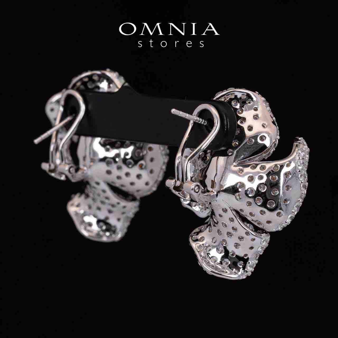 Omnia Tayla Pink Coral Floral Earrings With High Quality Simulated Diamonds in 925 Silver - OMNIASTORES KSA