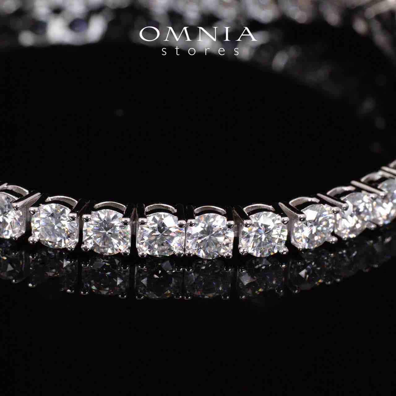 Keila 3.0mm White Moissanite Stone GRA Certifited Tennis Bracelet in 925 Silver - OMNIASTORES KSA