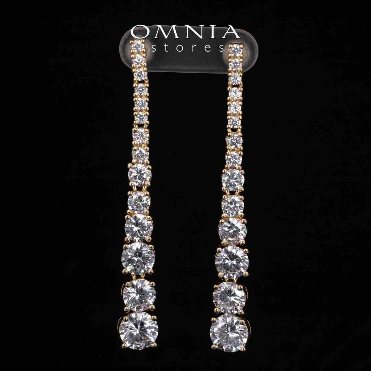 Omnia Ansa Gold Large Size Luxury Bridal Full Set in High Quality Simulated Diamonds Rhodium Plated - OMNIASTORES KSA
