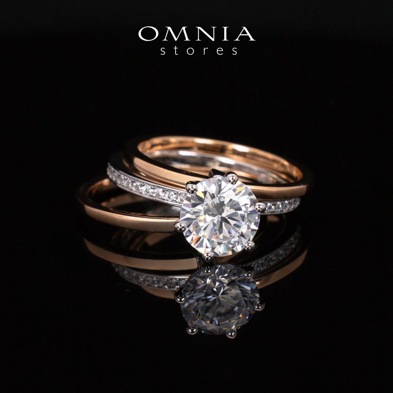 Julie Rose Gold Certified Lab Crafted Multi Layer Ring With High Quality 925 Silver