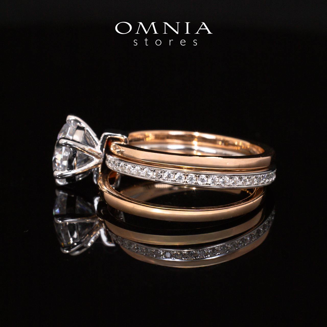 Julie Rose Gold Certified Lab Crafted Multi Layer Ring With High Quality 925 Silver