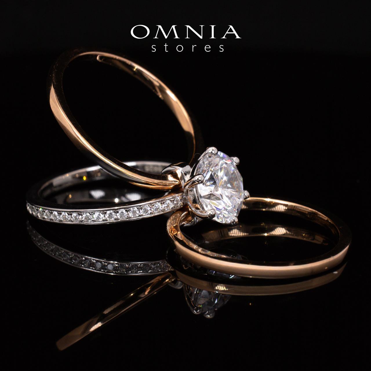 Julie Rose Gold Certified Lab Crafted Multi Layer Ring With High Quality 925 Silver