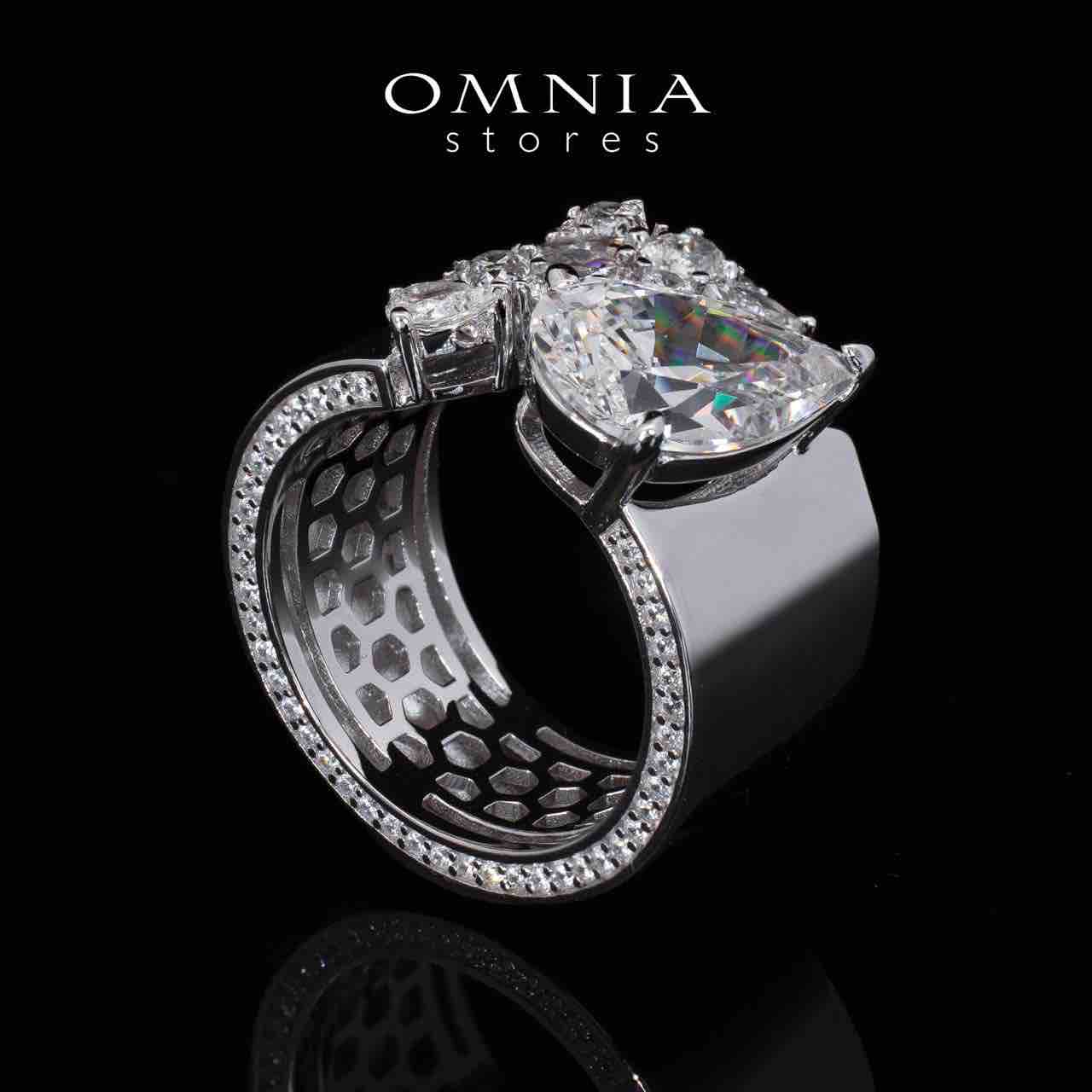 Emmie white Lab Crafted Ring With High Quality 925 Silver - OMNIASTORES KSA