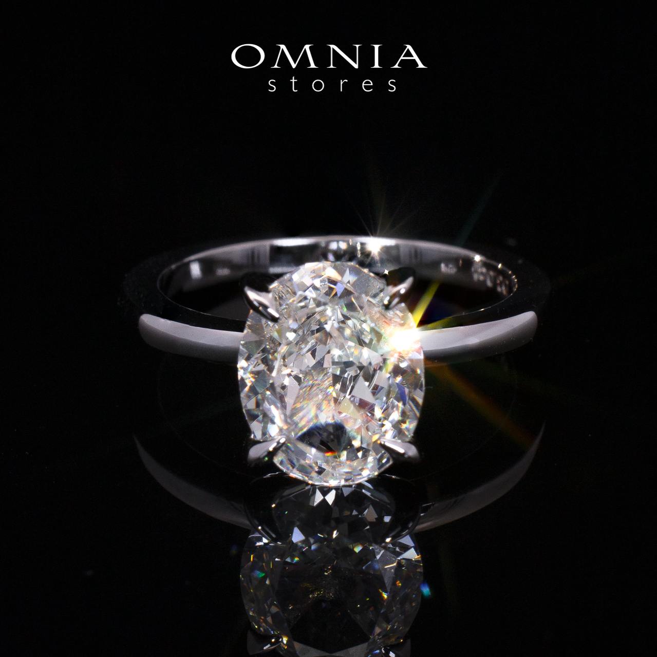 Romina White Round Cut Certified Lab Crafted Ring With High Quality 925 Silver - OMNIASTORES KSA