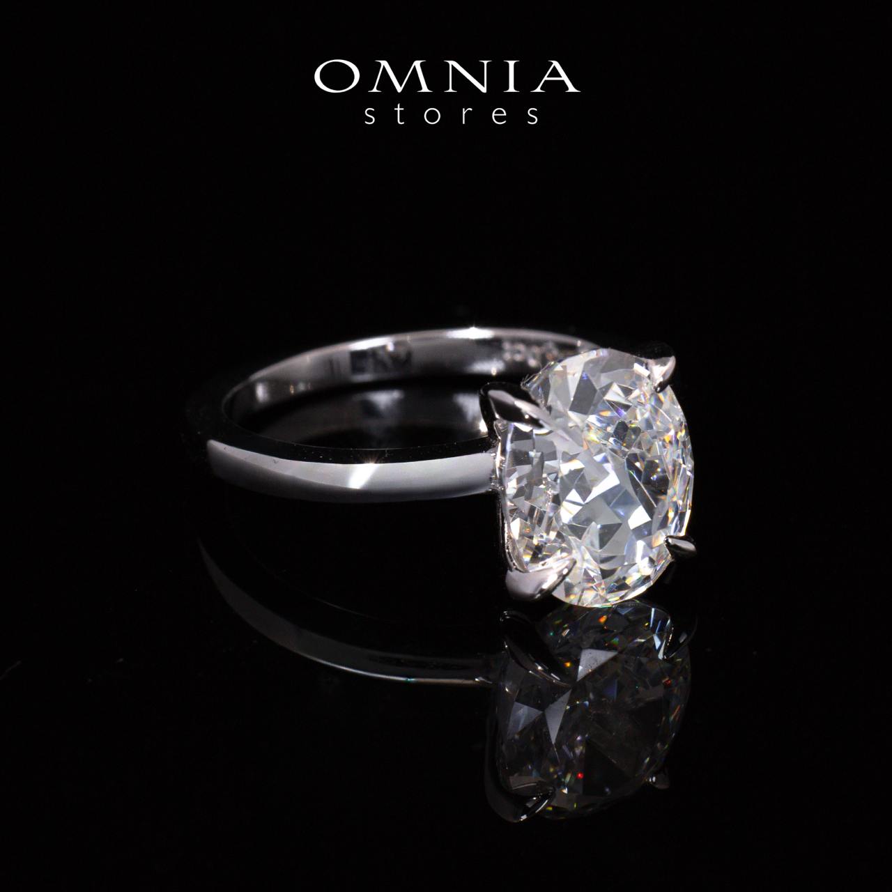 Romina White Round Cut Certified Lab Crafted Ring With High Quality 925 Silver - OMNIASTORES KSA