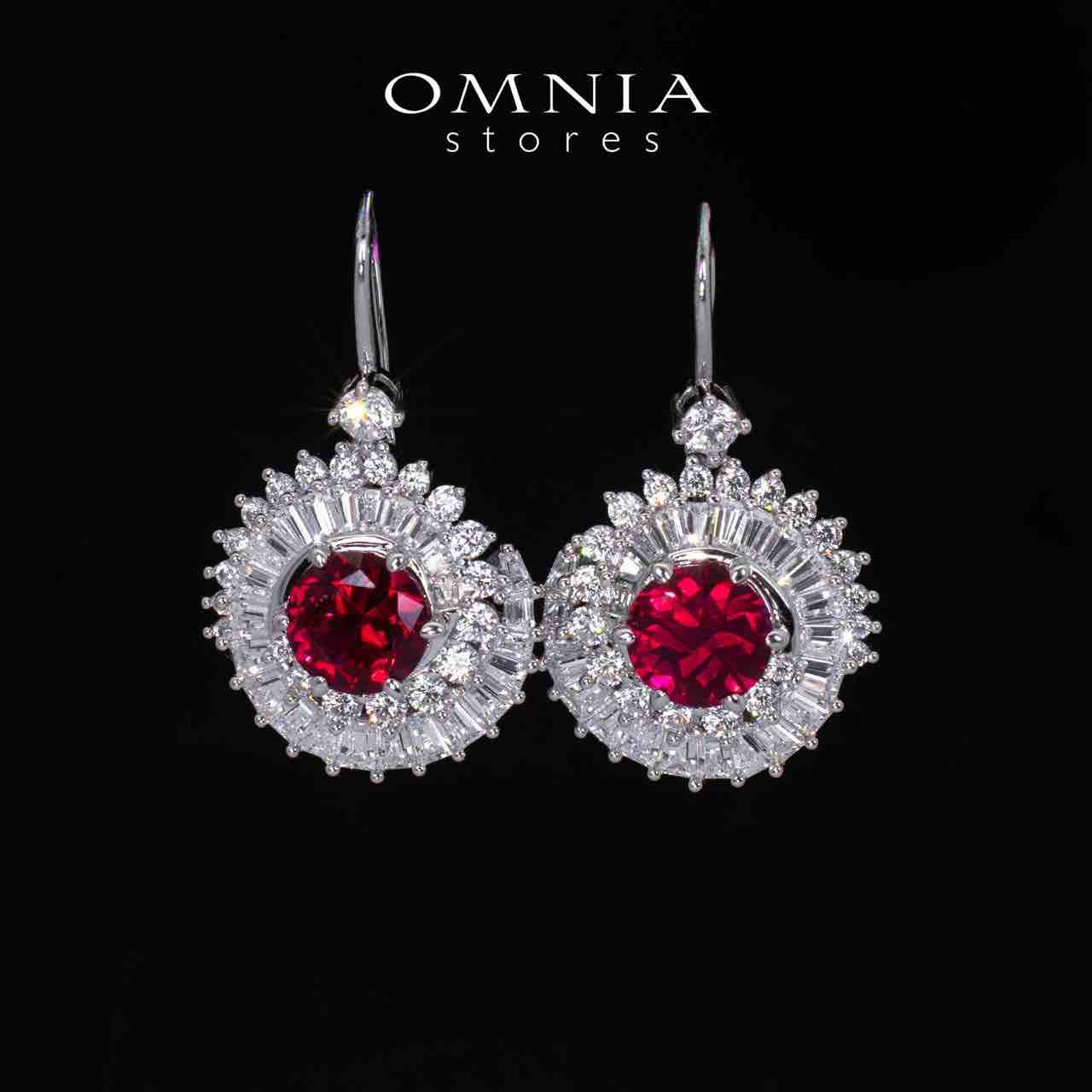 Martha Red Certified Lab Crafted Drop Earrings With High Quality 925 Silver
