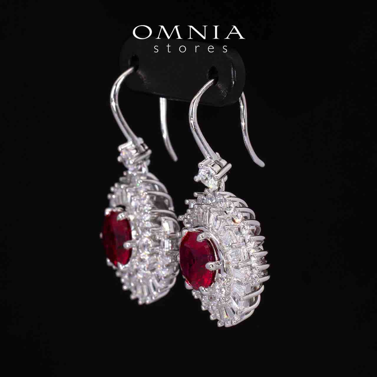 Martha Red Certified Lab Crafted Drop Earrings With High Quality 925 Silver