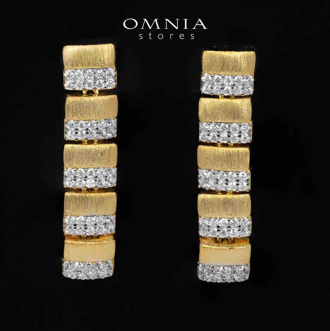 Melanie Gold Plated Luxury Bridal Full Set in 925 Silver High Quality Simulated Diamonds - OMNIASTORES KSA