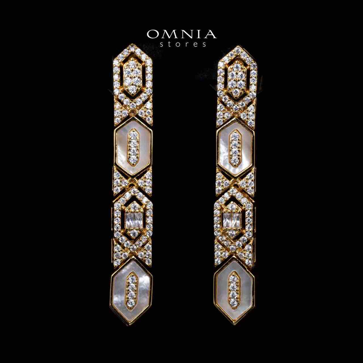 Raya Gold Luxury Bridal Full Set Accessories in High Quality Zircon Stone in Rhodium Plated - OMNIASTORES KSA