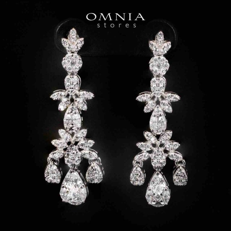 Bonnie White Bridal Full Set – Premium Rhodium Plated with High-Quality Zircon Stones - OMNIASTORES KSA